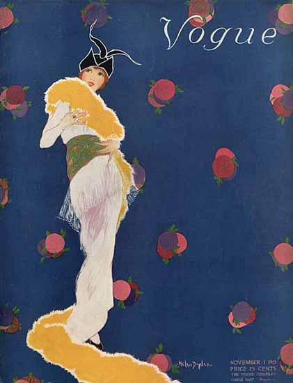 Helen Dryden Vogue Cover 1913-11-01 Copyright | Vogue Magazine Graphic Art Covers 1902-1958