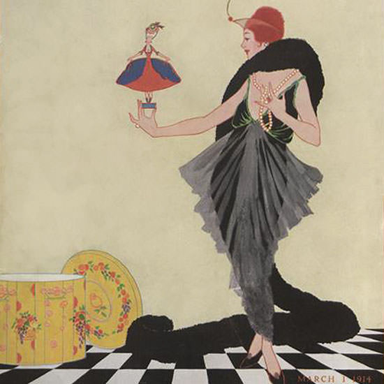 Helen Dryden Vogue Cover 1914-03-01 Copyright crop | Best of 1891-1919 Ad and Cover Art