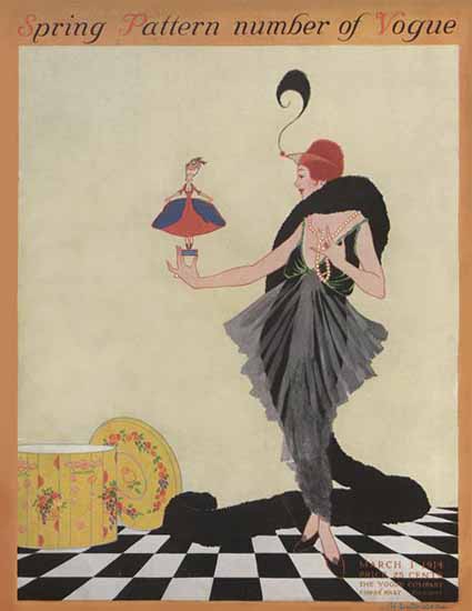 Helen Dryden Vogue Cover 1914-03-01 Copyright | Vogue Magazine Graphic Art Covers 1902-1958