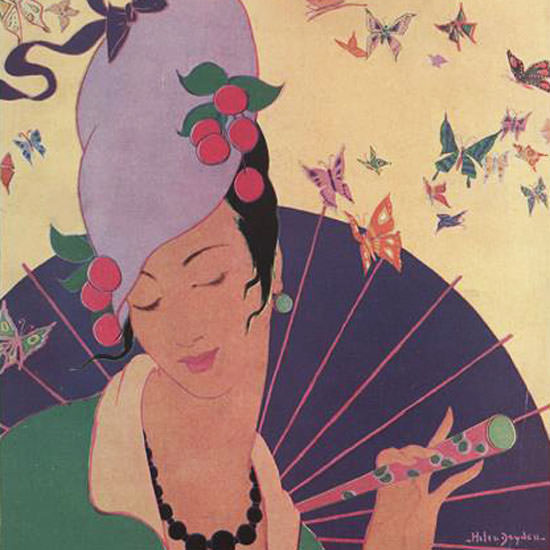 Helen Dryden Vogue Cover 1914-07-01 Copyright crop | Best of 1891-1919 Ad and Cover Art