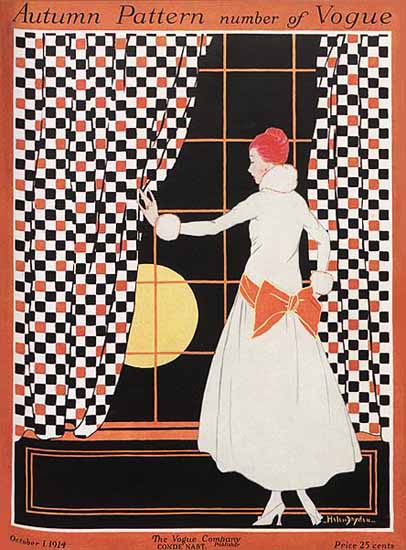 Helen Dryden Vogue Cover 1914-10-01 Copyright | Vogue Magazine Graphic Art Covers 1902-1958