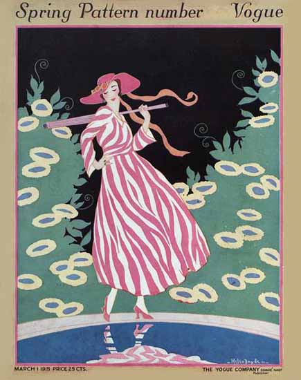 Helen Dryden Vogue Cover 1915-03-01 Copyright | Vogue Magazine Graphic Art Covers 1902-1958