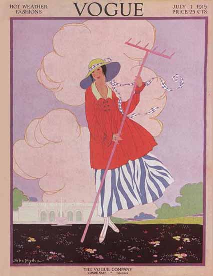 Helen Dryden Vogue Cover 1915-07-01 Copyright | Vogue Magazine Graphic Art Covers 1902-1958