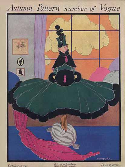 Helen Dryden Vogue Cover 1915-10-15 Copyright | Vogue Magazine Graphic Art Covers 1902-1958