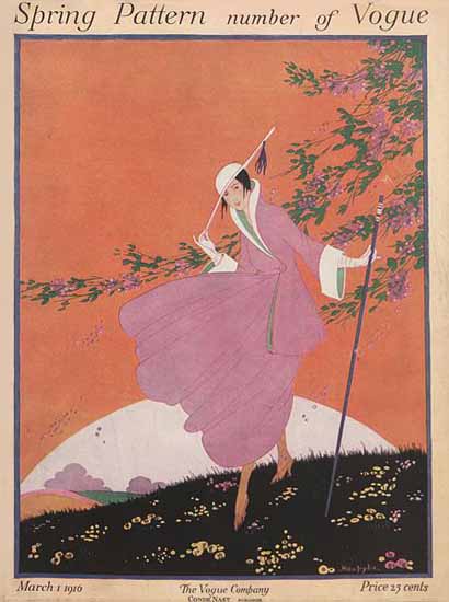 Helen Dryden Vogue Cover 1916-03-01 Copyright | Vogue Magazine Graphic Art Covers 1902-1958