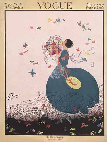 Helen Dryden Vogue Cover 1916-07-15 Copyright | Vogue Magazine Graphic Art Covers 1902-1958