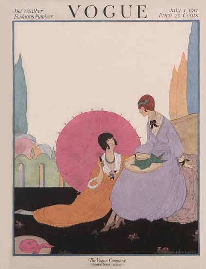 Helen Dryden Vogue Cover 1917-07-01 Copyright | Vogue Magazine Graphic Art Covers 1902-1958