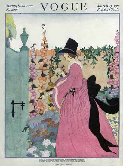 Helen Dryden Vogue Cover 1918-03-15 Copyright | Vogue Magazine Graphic Art Covers 1902-1958