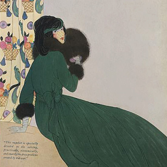 Helen Dryden Vogue Cover 1918-10-01 Copyright crop | Best of 1891-1919 Ad and Cover Art