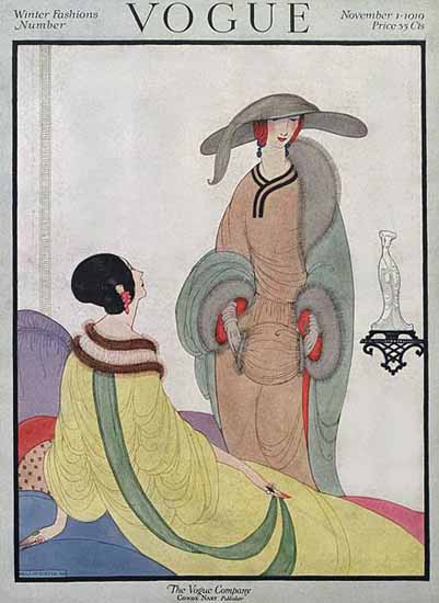 Helen Dryden Vogue Cover 1919-11-01 Copyright | Vogue Magazine Graphic Art Covers 1902-1958