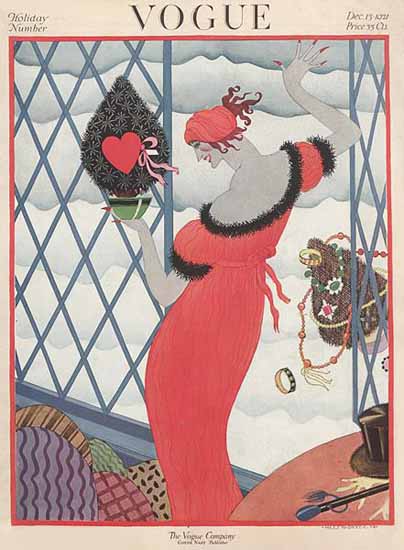 Helen Dryden Vogue Cover 1921-12-15 Copyright | Vogue Magazine Graphic Art Covers 1902-1958