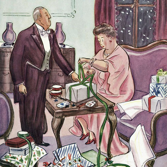 Helen E Hokinson The New Yorker 1940_12_14 Copyright crop | Best of 1940s Ad and Cover Art