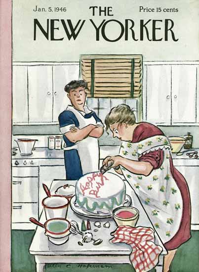 Helen E Hokinson The New Yorker 1946_01_05 Copyright | The New Yorker Graphic Art Covers 1946-1970