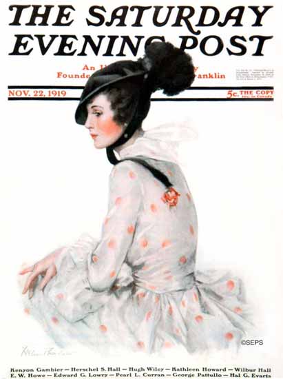 Helen Thurlow Saturday Evening Post Cover Art 1919_11_22 | The Saturday Evening Post Graphic Art Covers 1892-1930