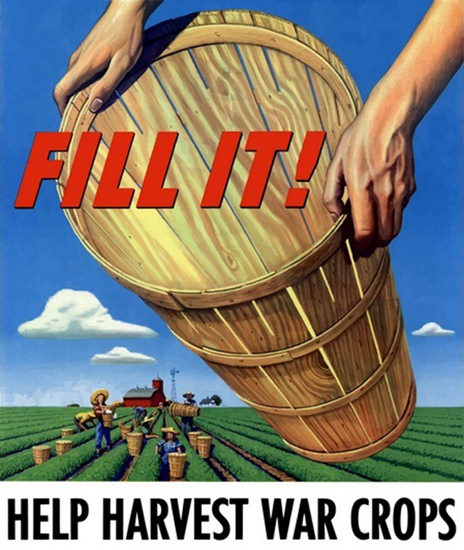 Help Harvest War Crops Fill It Fram | Vintage War Propaganda Posters 1891-1970