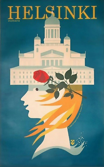 Helsinki Girl | Vintage Travel Posters 1891-1970