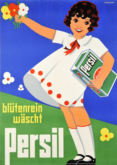 Henkel Persil Bluetenrein 1933 Washing Powder | Vintage Ad and Cover Art 1891-1970