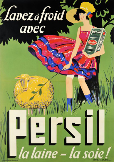 Henkel Persil  Lavez Froid 1927 Washing Powder | Vintage Ad and Cover Art 1891-1970