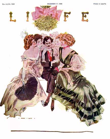 Henry Hutt Life Humor Magazine 1908-12-17 Copyright | Life Magazine Graphic Art Covers 1891-1936