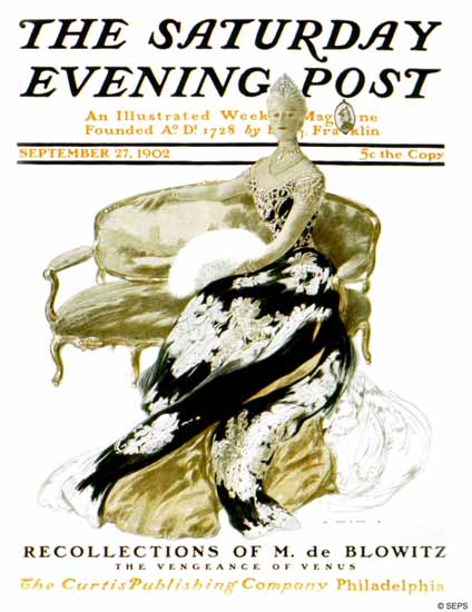 Henry Hutt Saturday Evening M de Blowitz 1902_09_27 | The Saturday Evening Post Graphic Art Covers 1892-1930