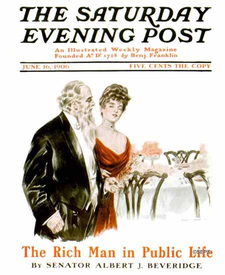 Henry Hutt Saturday Evening Post Rich Man in Public Life 1906_06_16 | The Saturday Evening Post Graphic Art Covers 1892-1930