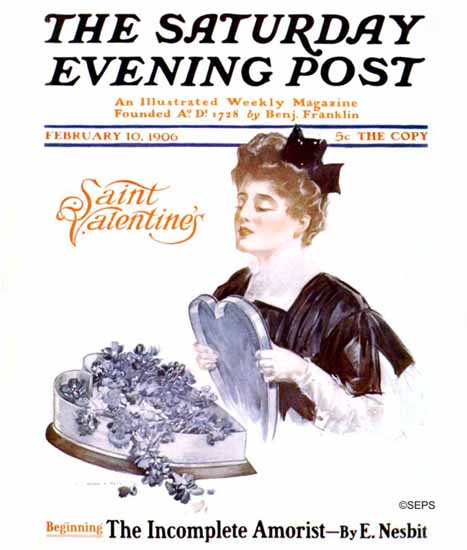 Henry Hutt Saturday Evening Post Saint Valentines 1906_02_10 | The Saturday Evening Post Graphic Art Covers 1892-1930