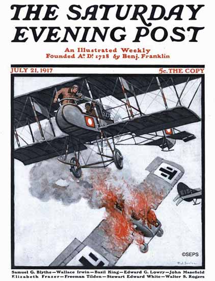 Henry J Soulen Saturday Evening Post Cover Art 1917_07_21 | The Saturday Evening Post Graphic Art Covers 1892-1930