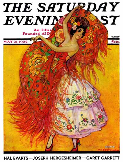 Henry J Soulen Saturday Evening Post Flamenco Dancer 1932_05_21 | The Saturday Evening Post Graphic Art Covers 1931-1969