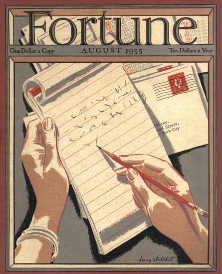 Henry Stahlhut Fortune Magazine August 1935 Copyright | Fortune Magazine Graphic Art Covers 1930-1959