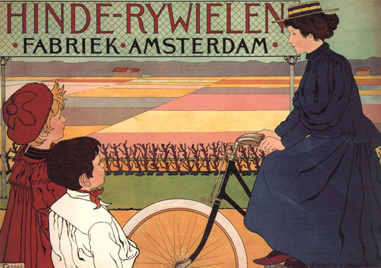 Hinde-Rywielen Fabriek Amsterdam Netherlands | Vintage Travel Posters 1891-1970