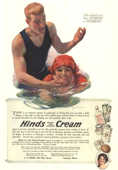 Hinds Honey And Almond Cream 1917 | Sex Appeal Vintage Ads and Covers 1891-1970