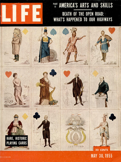 Historic Playing Cards 30 May 1955 Copyright Life Magazine | Life Magazine Color Photo Covers 1937-1970