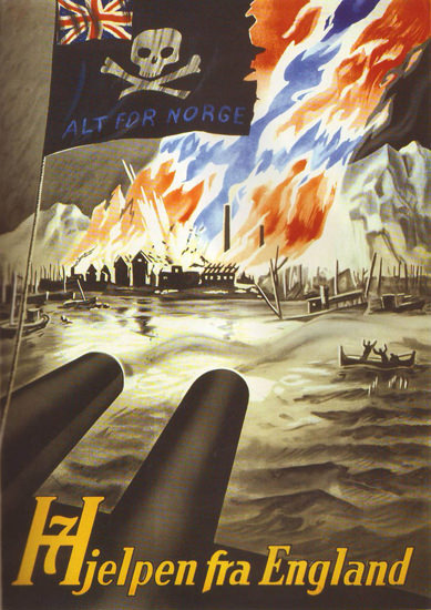 Hjelpen Fra England | Vintage War Propaganda Posters 1891-1970