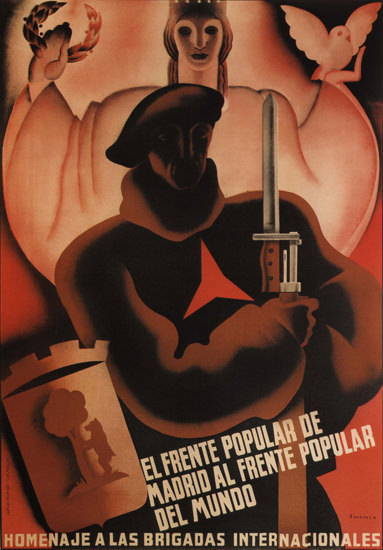 Homenaje A Las Brigadas Internacionales Spain | Vintage War Propaganda Posters 1891-1970