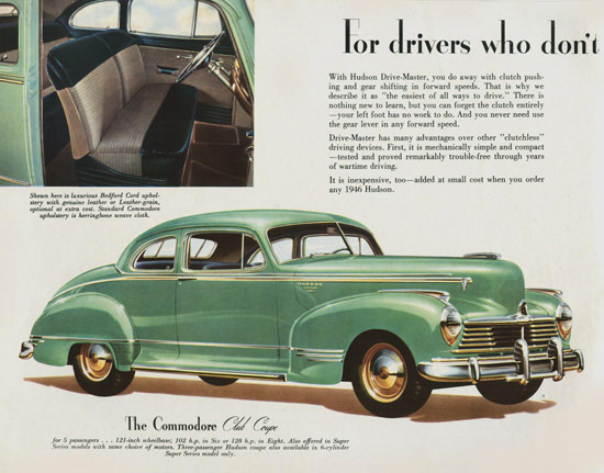 Hudson Commodore Club Coupe 1946 | Vintage Cars 1891-1970