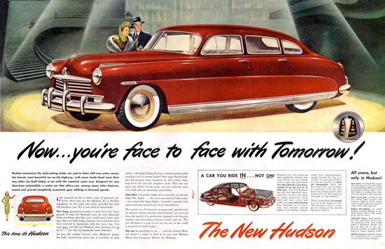 Hudson Face To Face With Tomorrow Red | Vintage Cars 1891-1970