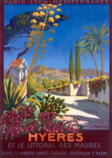 Hyeres Et Le Littoral Des Maures Georges Dorival | Vintage Travel Posters 1891-1970