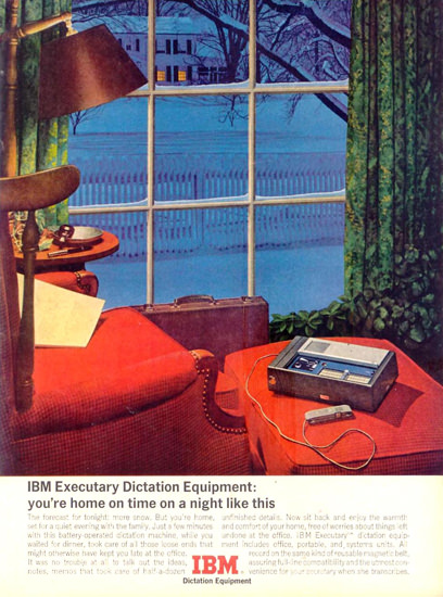 IBM Executary Dictation Equipment 1963 | Vintage Ad and Cover Art 1891-1970