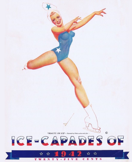 Ice-Capades of 1942 Beauty on Ice George Petty Sex Appeal | Sex Appeal Vintage Ads and Covers 1891-1970