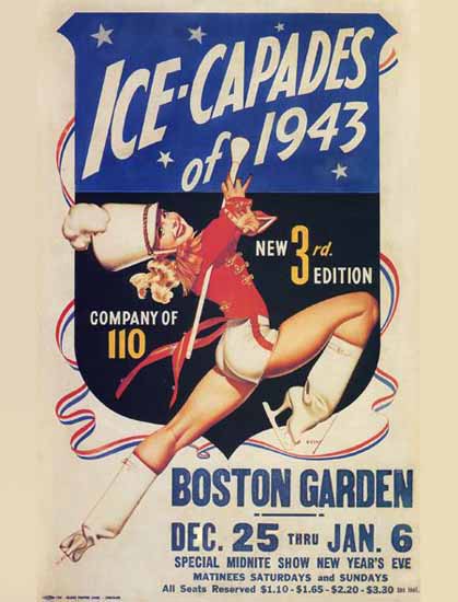 Ice-Capades of 1943 Boston Garden George Petty Sex Appeal | Sex Appeal Vintage Ads and Covers 1891-1970