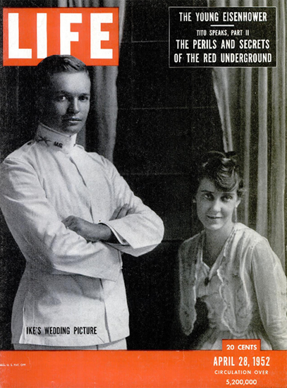 Ikes Wedding Picture 28 Apr 1952 Copyright Life Magazine | Life Magazine BW Photo Covers 1936-1970