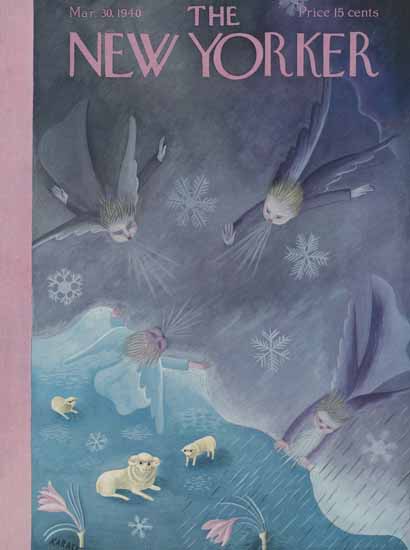 Ilonka Karasz The New Yorker 1940_03_30 Copyright | The New Yorker Graphic Art Covers 1925-1945