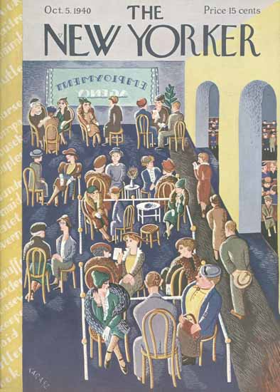 Ilonka Karasz The New Yorker 1940_10_05 Copyright | The New Yorker Graphic Art Covers 1925-1945