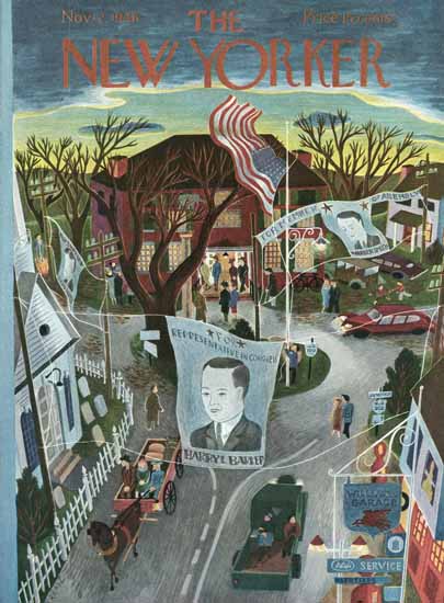 Ilonka Karasz The New Yorker 1946_11_02 Copyright | The New Yorker Graphic Art Covers 1946-1970