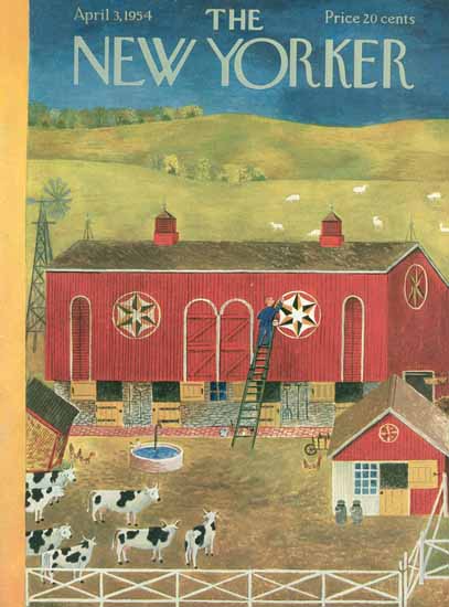 Ilonka Karasz The New Yorker 1954_04_03 Copyright | The New Yorker Graphic Art Covers 1946-1970