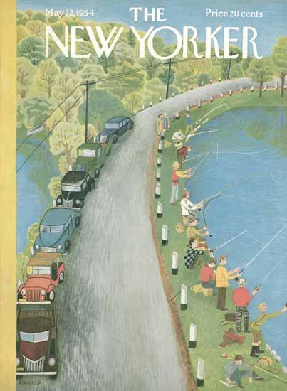 Ilonka Karasz The New Yorker 1954_05_22 Copyright | The New Yorker Graphic Art Covers 1946-1970