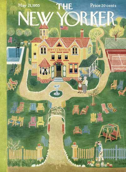 Ilonka Karasz The New Yorker 1955_05_21 Copyright | The New Yorker Graphic Art Covers 1946-1970