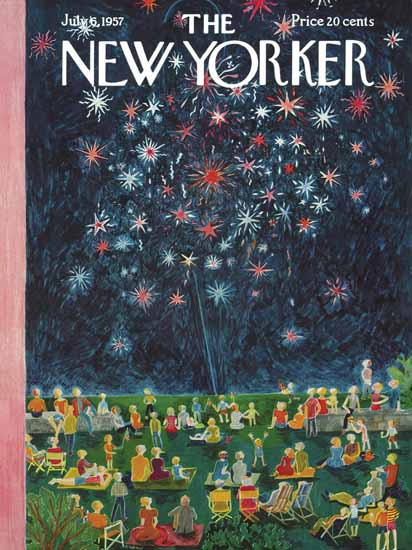 Ilonka Karasz The New Yorker 1957_07_06 Copyright | The New Yorker Graphic Art Covers 1946-1970