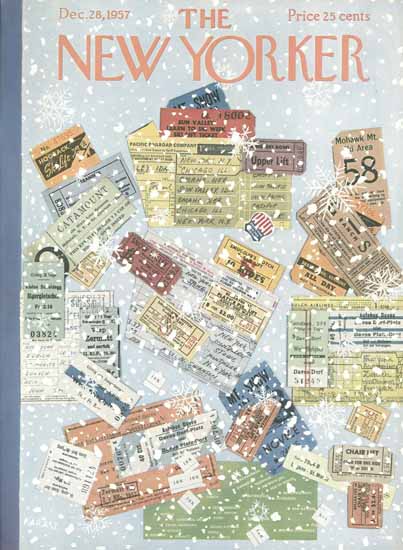 Ilonka Karasz The New Yorker 1957_12_28 Copyright | The New Yorker Graphic Art Covers 1946-1970