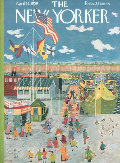 Ilonka Karasz The New Yorker 1959_04_18 Copyright | The New Yorker Graphic Art Covers 1946-1970